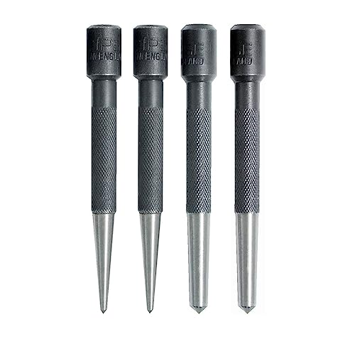 Eclipse Professional Tools 351W Set of 4 Round Head Center Punches 3.2mm (1/8) - 6.35mm (1/4) Point Diameter