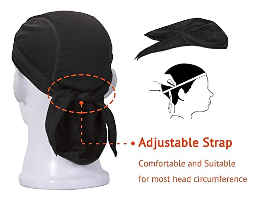 Image of Skull Caps for Men Cooling Bandana Cap Helmet Liner Hat Running Beanie