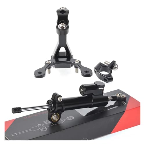 The Motorcycle Steering Damper Bracket Stabilizer Mounting Kit Aluminum reduces steering wobble and enhances stability during high-speed riding, ensuring a safer and more controlled experience.