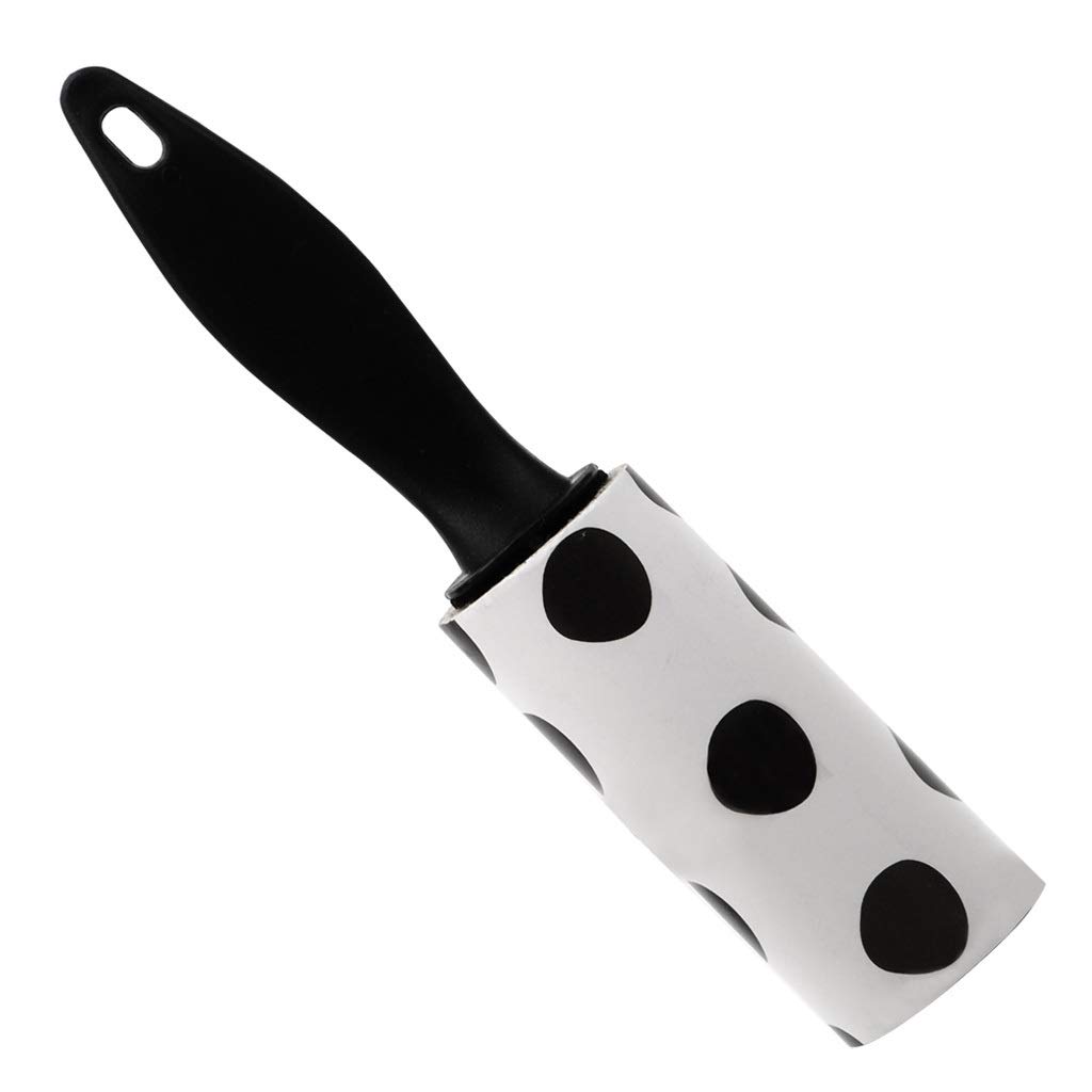 Dispositivo de Limpieza portátil Ropa Ropa pegajosa Abrigo Rodillo de Pelusa pegajoso Rodillo de Papel Adhesivo para arrancar (Color: Estilo Blanco) (Negro)