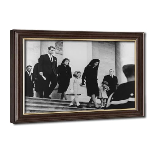 Affiche Toile Kennedy Famille JFK Décoration Murale Cadre Suspendu pour Personnaliser un Mur Vide