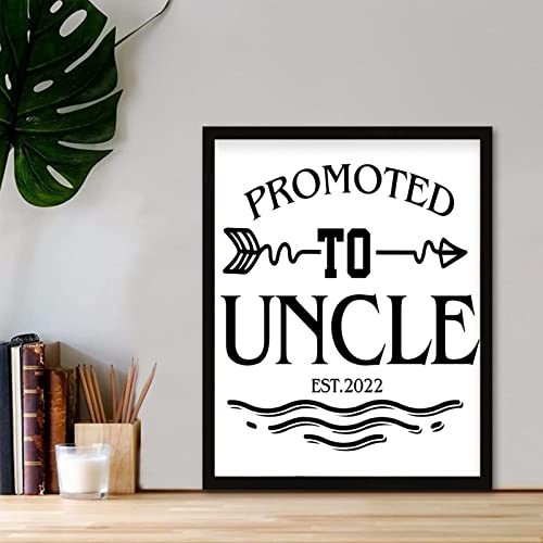 Souvenir Promoted to Uncle panneau bois encadré future naissance