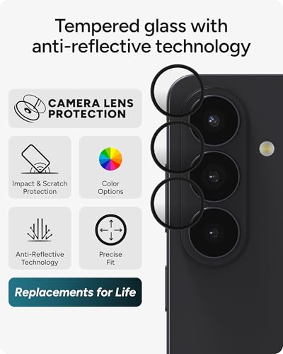 Image of ZAGG Glass Elite Samsung Galaxy S26+ Camera Lens Protector - Anti-Reflective, 5X Stronger Impact & Scratch Resistant Aluminosilicate Glass - Easy Installation, Smudge-Free Surface