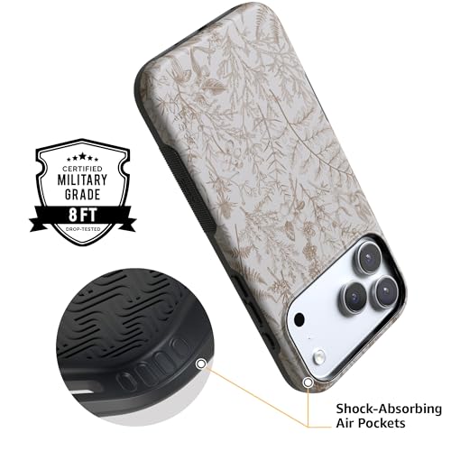 Casely iPhone 17 Pro Case | Beige Garden | Neutral Floral | Bold Protective Design | Compatible with MagSafe by Casely - Used condition - Image 4