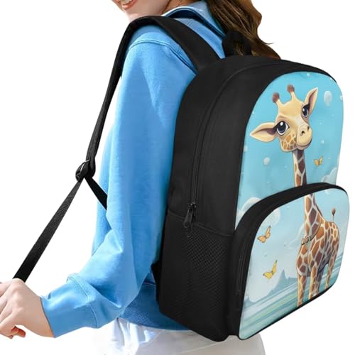 YEXIATODO Giraffe School Bag for Boys 8-12 Teenage Girls Water Resistant Portable School Backpack Shoulder Bag Kids' Backpacks Suitable for Various Occasions Such As Traveling Shopping3