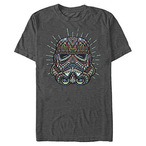 T-Shirt Star Wars Trooper Sugar Gris XXL - T-Shirt Homme Grande Taille Chiné