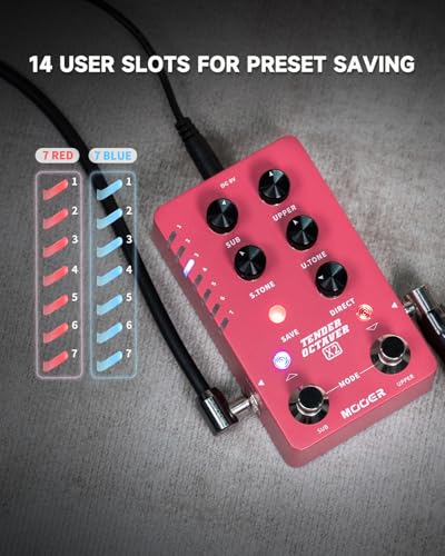 Image of MOOER Octave Guitar Pedal Cover for 2 Complete Octaves Individual Tone Adjustment for the Octave Effect 14 Presets Slots (X2)