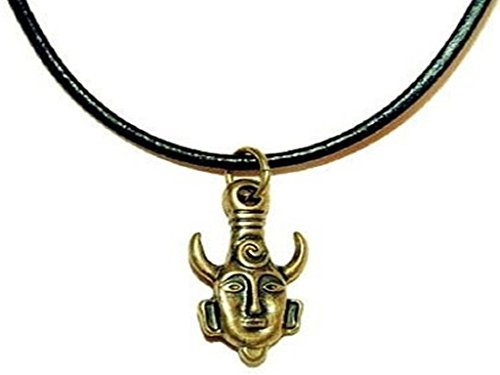 Preisvergleich Produktbild ChAmBer37 Superonatural Dean Winchesters DEAN'S PROTECTION HALSKETTE AMULETT ANHÄNGER Supernatural- Dean Winchesters Amulett- Altbronze- Kunstleder Halskette Anhänger