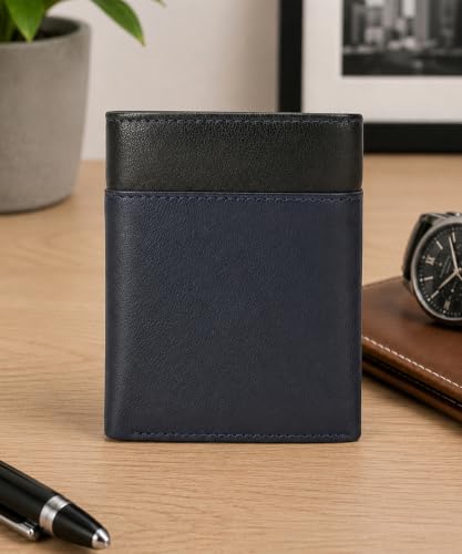 Image of Police Bosco Wings LITE Trifold Wallet-Navy /Black