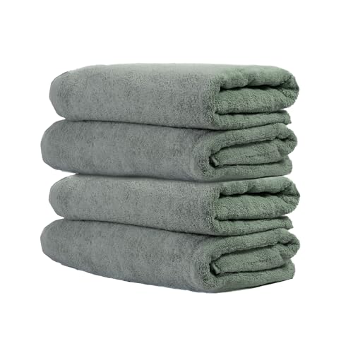 Ohm Ôhm - Terry Cloth Towel Set - 4 Extra Fluffy & Soft Large Bath Towels