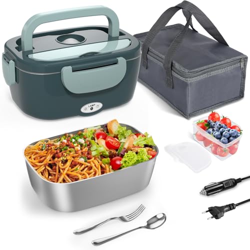Elektrische Lunchbox, 80W Beheizte Lunchbox Tragbare Thermo wärmebox, 1.5L...