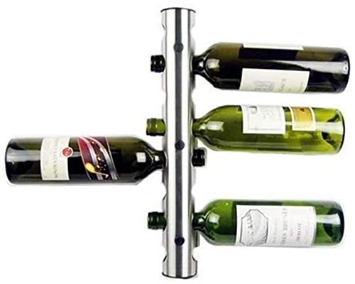 Porte-bouteille de vin mural en acier inoxydable pour 8 bouteilles de rouge et champagne