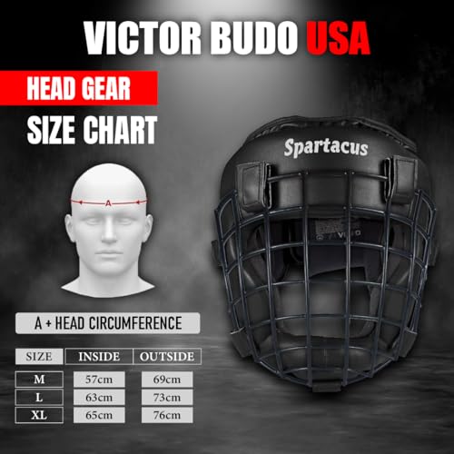 Boxing Headgear MMA Muay Thai, Removable Face Grill, Head Gear for Sparring Grappling Martial Arts Kickboxing Karate Taekwondo BJJ Training Head Guard