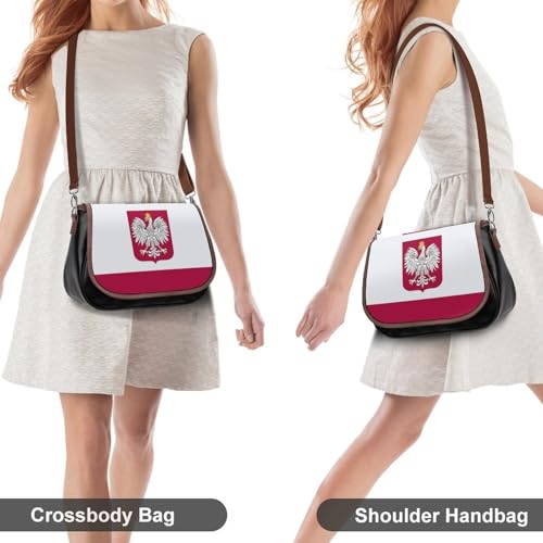 Polish Flag Eagle Crossbody Bag Anti-Theft Side Shoulder Bags Adjustable Leather Messenger Bag Unisex4