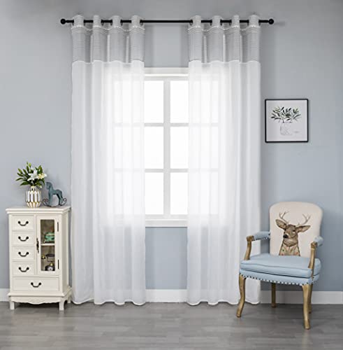 DIMENSIONI: Il set include 2 tende, ciascuna da 140cm in larghezza x 280cm in lunghezza.