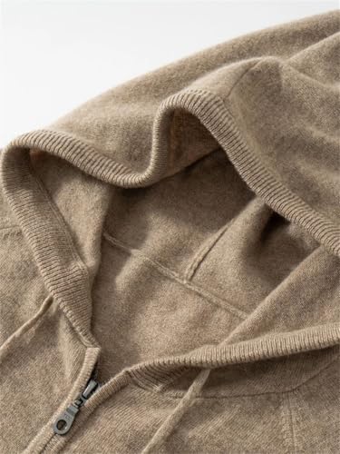 Men's Full Zip Up Hooded Cardigan Sweater Casual Long Sleeved Sweater Zipper Cardigan Warm Knitted Sweater3