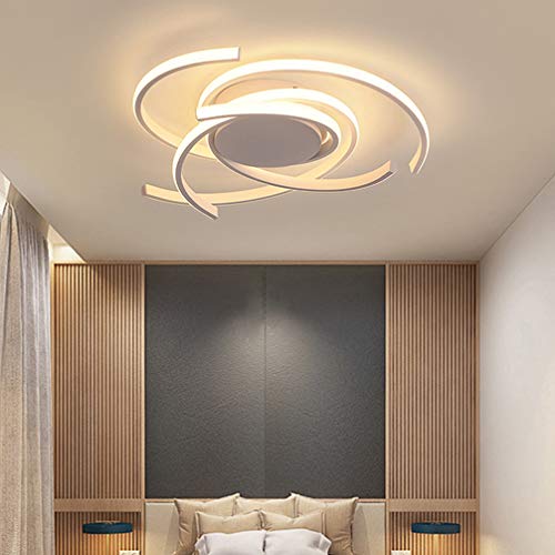 Plafonnier LED dimmable YangRy noir 56cm avec télécommande pour salon
