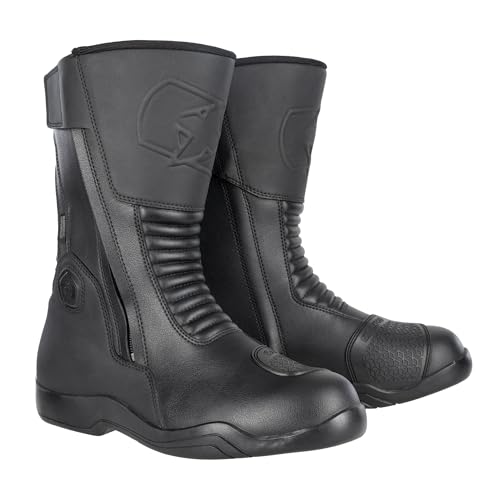 Bottes de moto pour aventure et voyage étanches avec double zip