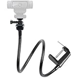 Webcam Halterung für Live Stream,64cm Klemme Tisch Halter,Webcam ständer für Logitech Webcam c925e, C922 X, C930e, C922, C930, C920, C615, für GoPro Hero 8/7/6/5, Arlo Ultra/Pro/Pro 2/Pro 3/Brio 4 K
