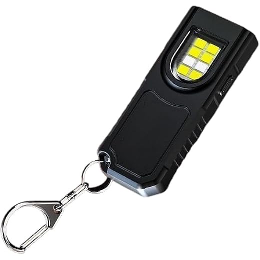 2Pack Waterproof Mini Keychain Flashlight, Portable Keyring Pocket Lamp for Camping Walking Work