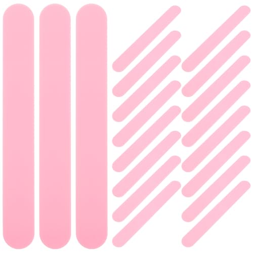 Abaisse-langues plastique rose x25 pour étaler la cire et mélanger la peinture