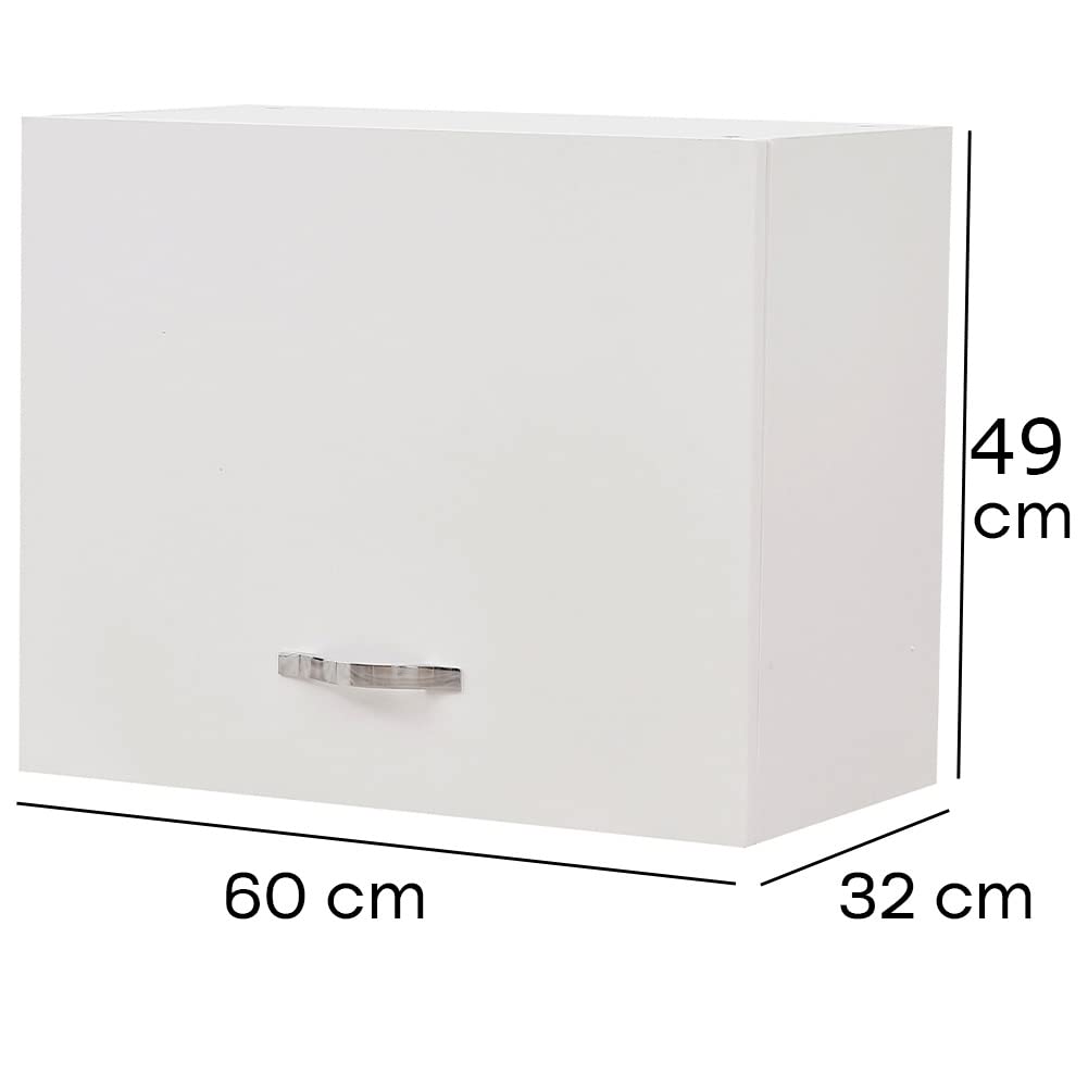 Shally Dogan Armoire Murale de Cuisine à Rabat, Bois, Blanc, 60 x 32 x 49 cm