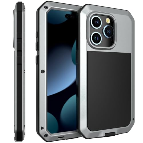 Coque en métal iPhone 15 Pro Max durable robuste silicone rigide