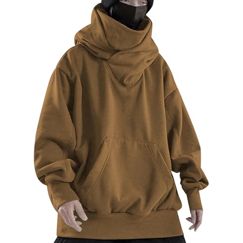 Ymosrh Men's Hoodies Pullover, Long Sleeve Casual Athletic Workout Tactical Hooded Sweatshirts, M-3XL