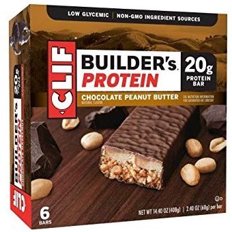 Clif Builder's Bar, 20 Grams of Protein, 2.4 Oz (Chocolate Peanut Butter, 24 Count)