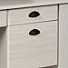 OneSpace Eleanor Executive Desk, Wood-Grain Office Desk with Hutch, White Oak