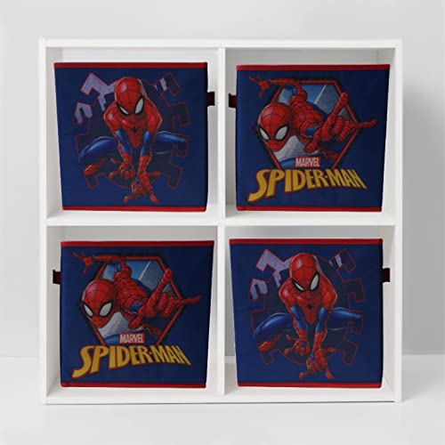 Image of Marvel Spiderman Set of 2 Durable Storage Cubes with Handles