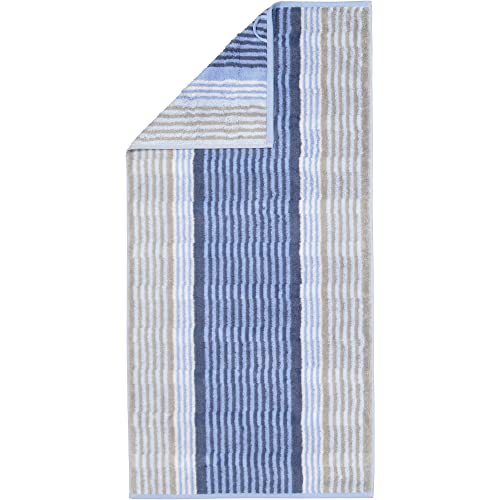 CAWÖ Home Handtücher Noblesse Harmony Streifen 1085 Sky - 17 Handtuch 50x100 cm