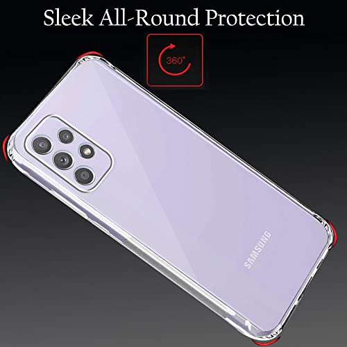 Image of TheGiftKart Back Cover Soft Case for Samsung Galaxy A73 5G | Best Camera Protection | Inbuilt Dust Plugs & Anti-Slip Grip | Ultra Clear Slim Back Case Cover (Silicone, Transparent)