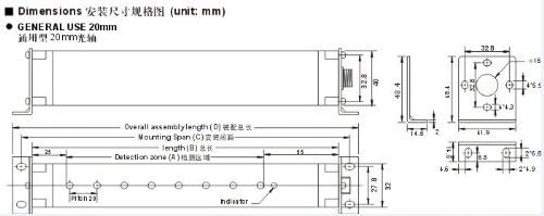 Miniatura 6 de CGOLDENWALL Cortina de luz de seguridad con sensor de pantalla de seguridad, rejilla de seguridad, protector de máquina de perforación y altura de