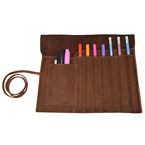 rustique Cuir crayon Artiste Craft Rouleau Organiseur doux Wrap à la main par Hide & Drink : : SWAYZE Suede Cover
