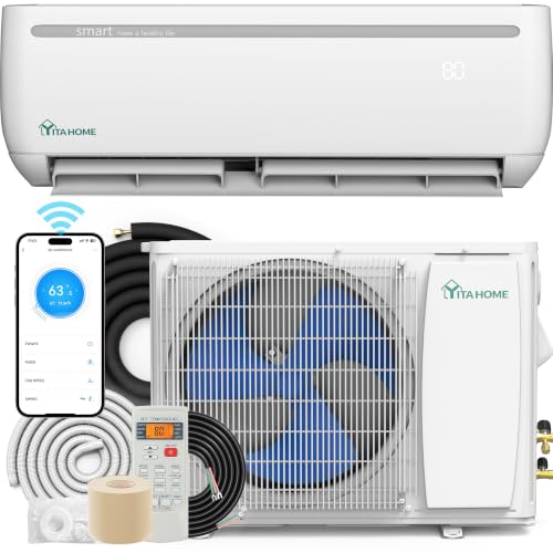 Image of YITAHOME 24000 BTU Mini Split AC /Heating System 230V 18.5 SEER2 | Ductless Energy Efficient Inverter Air Conditioner, Wifi Enabled Compatible with Alexa Cool Up to 750 Sq. Ft