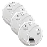 FIRST ALERT BRK SC7010BV-3 Hardwired Talking Photoelectric Smoke and Carbon Monoxide (CO) Detector, 3-Pack