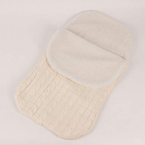 TOYANDONA 1 saco de dormir quente respirável tricô grosso saco de dormir Fleabag para bebês recém-na