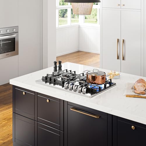Image of Empava 30 inch Built Cooktop in Stainless Steel with 5 Gas Stove Including A 18000 BTU Power Burner, 30IN, Silver