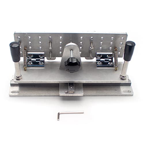 iDili Double Slide Rail Knife Sharpener Jig Belt Sander Knife Jig Sharpening Locator Adjustable DIY Handheld Knife Sharpening Clip (A)