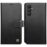 AIMOYU for Samsung Galaxy A14 4G/5G Case, Flip Wallet Leather Phone Case with [4 Card Slots] [Kickstand] [RFID Blocking] Magnetic Protective Shockproof Cover for Samsung A14 Phone Case - Black - Image 1