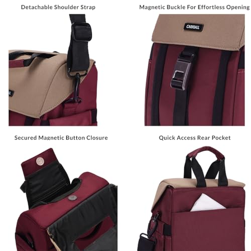 Image of Carriall Nova Meal Bag - Maroon Lunch Bag /Tiffin Bag for Daily Use, Office, College, School, Travel & Picnic | Easy to Clean & Easy to Carry | 6.7 L Storage Capacity | For Men, Women, Boys & Girls
