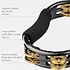 Meinl Percussion Headliner Hand Tambourine - 2-Row Tambourine - With Curved Handle - ABS Plastic / Brass, Black / Gold (TMT1B-BK) #2