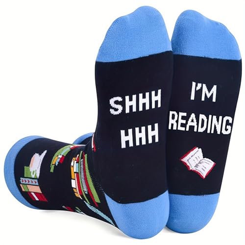 Wansruee Calcetines unisex divertidos con texto en inglés Wansruee Calcetines unisex divertidos con texto en inglés