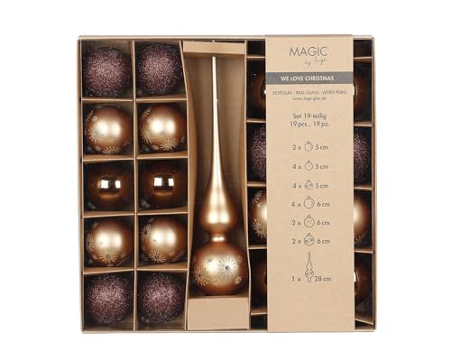 MAGIC by Inge - Weihnachtskugeln Set 19-teilig Elegant Lounge, mit...