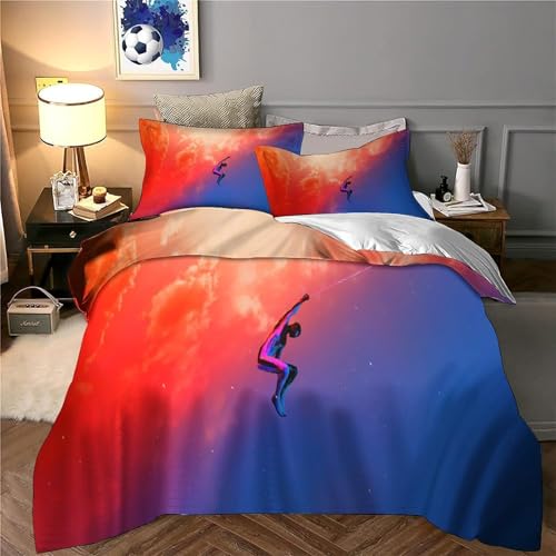 Housse de couette crâne imprimé 3D finitions soignées parure de lit confort