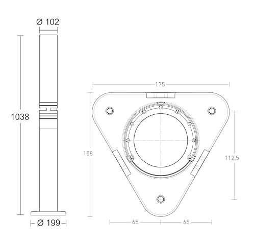 Steinel LED Gartenleuchte GL 60 S, Wegeleuchte mit 360° Bewegungsmelder, Max. 12 m Reichweite, 9.78 W, Edelstahlgehäuse, Silver
