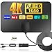 2025 Antenna TV Interna Amplificata Potente, 560+KM Lunga Distanza, Facile Installazione, Antenna TV Digitale Terrestre Supporto 4K 1080p DVB-T/DVB-T2, 5M Cavo Coassiale immagine