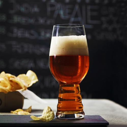 Image of Melbify Chalice Beer Glasses | Set of 12 | 500 ml | Premium | Tall Beer Glasses | Fancy Crystal Beer Glass Set -12 | Long | Unique| Exclusive | Pub-Style
