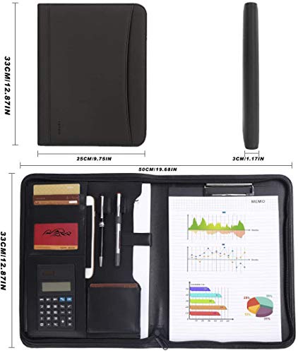 Leathario Portfolio voor kantoor, documententas, ordner, zakelijke planner, van PU - Image 3